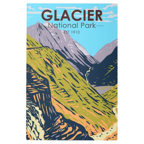 Glacier National Park Going to the Sun Road Metal Print