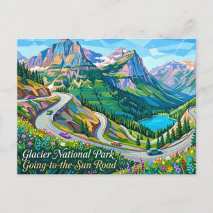 Glacier National Park Going-to-the-Sun Road Postcard