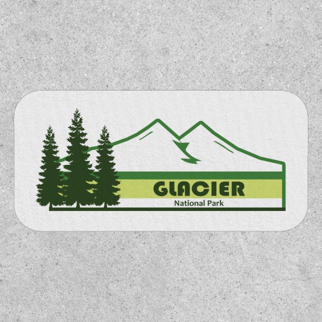 Glacier National Park Green Stripes Patch (Front)