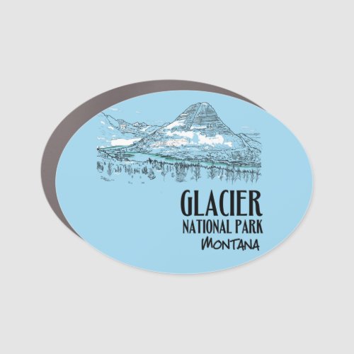 Glacier National Park Hidden Lake Montana Car Magnet