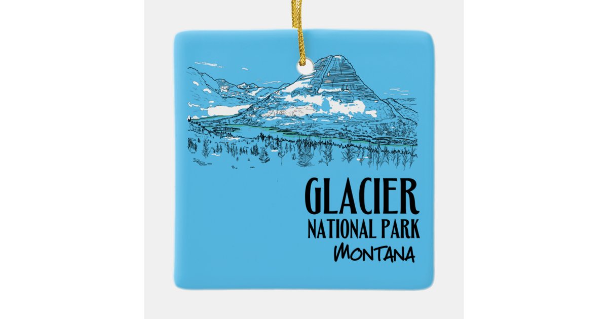 Glacier National Park Hidden Lake Montana Ceramic Ornament | Zazzle