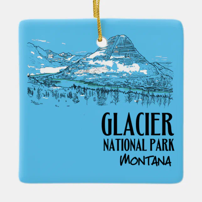 Glacier National Park Hidden Lake Montana Ceramic Ornament | Zazzle