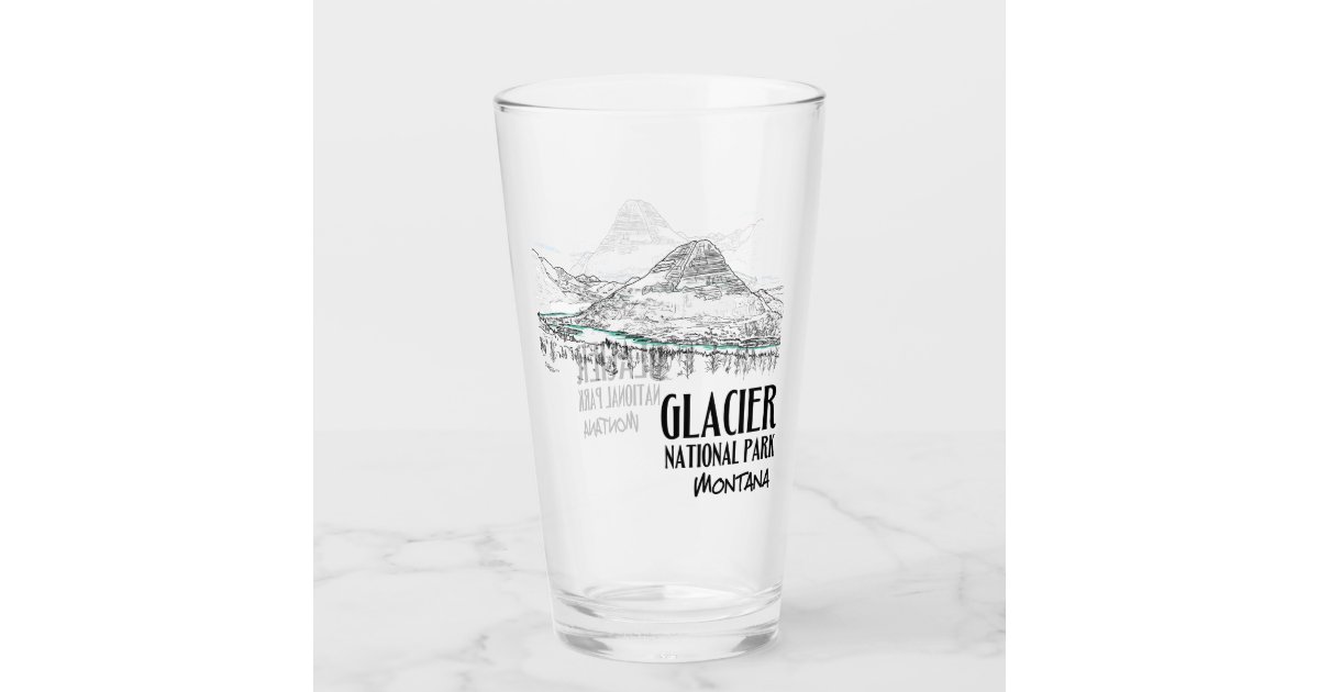 Glacier National Park Hidden Lake Montana Glass | Zazzle