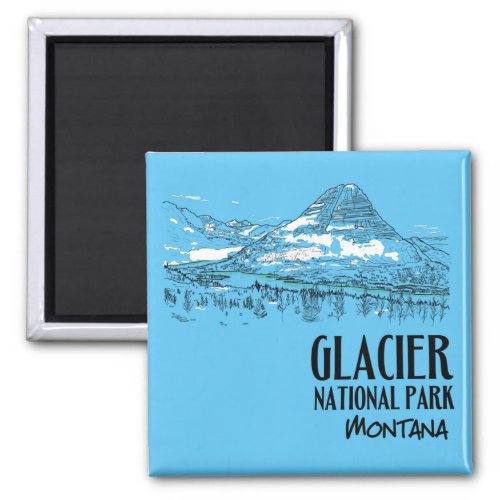 Glacier National Park Hidden Lake Montana Magnet