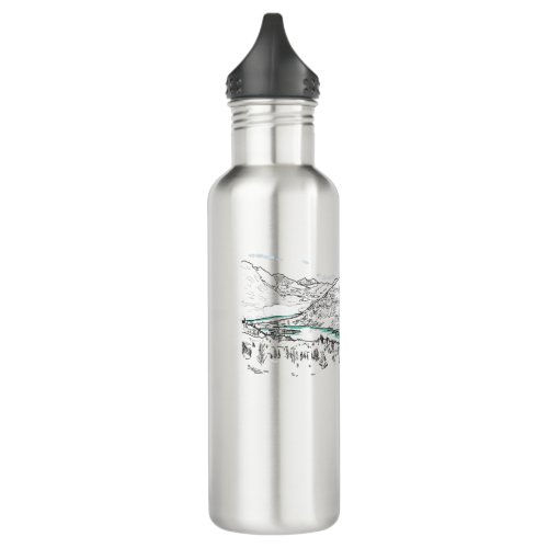 Glacier National Park Hidden Lake Montana Stainless Steel Water Bottle