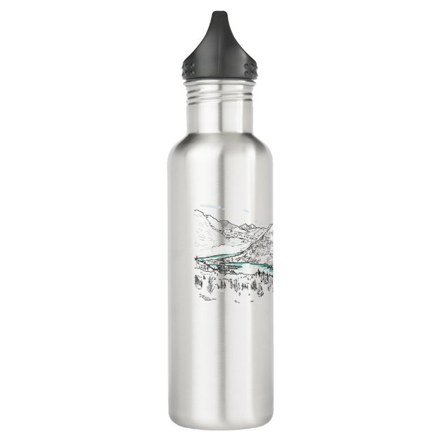 Glacier National Park Hidden Lake Montana Stainless Steel Water Bottle (Left)