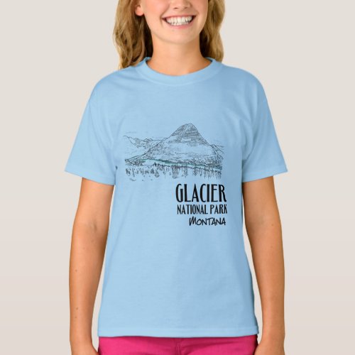 Glacier National Park Hidden Lake Montana T_Shirt