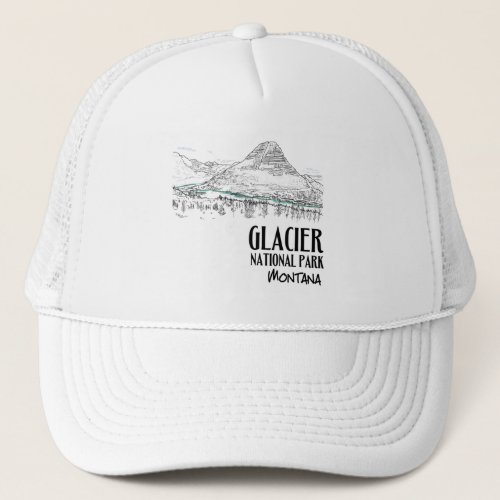 Glacier National Park Hidden Lake Montana Trucker Hat