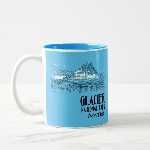 Glacier National Park Hidden Lake Montana Two_Tone Coffee Mug