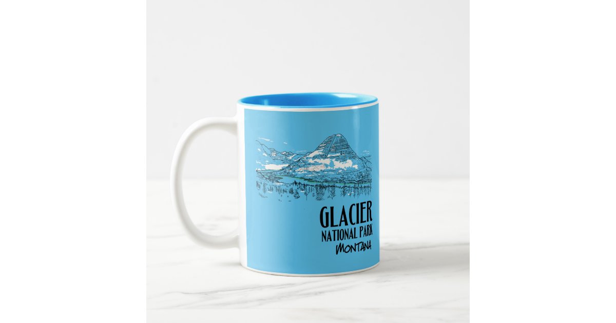 Glacier National Park Hidden Lake Montana Two-Tone Coffee Mug | Zazzle