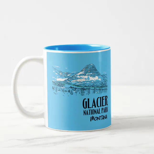 Glacier National Park Hidden Lake Montana Two-Tone Coffee Mug | Zazzle