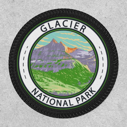 Glacier National Park In Spring Montana Badge