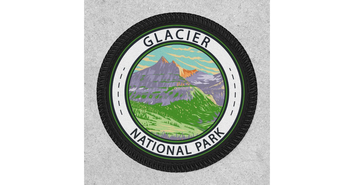 Glacier National Park In Spring Montana Badge | Zazzle