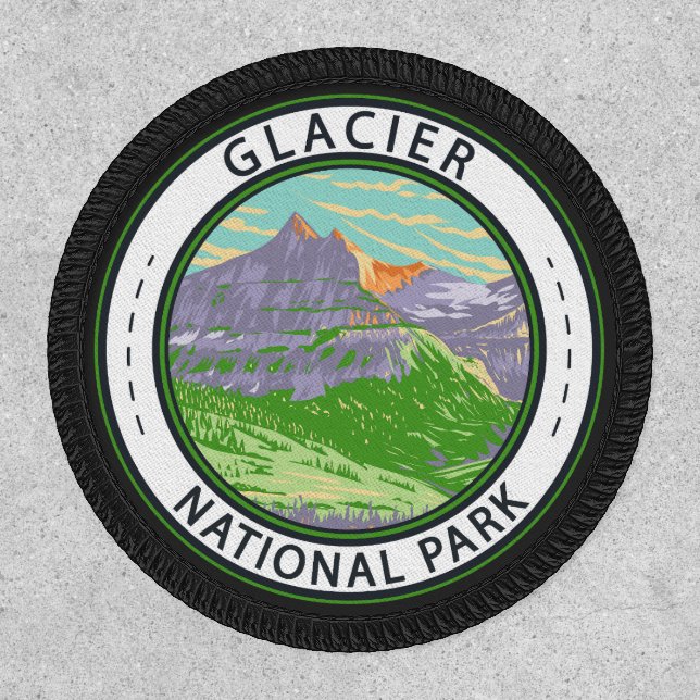 Glacier National Park In Spring Montana Badge (Front)