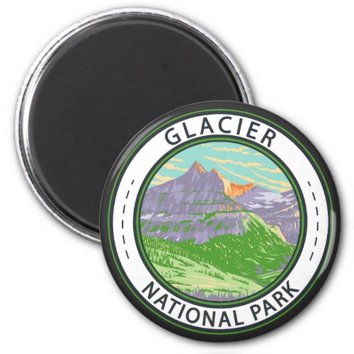 Glacier National Park In Spring Montana Badge Magnet