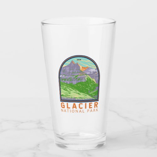 Glacier National Park In Spring Montana Vintage Glass