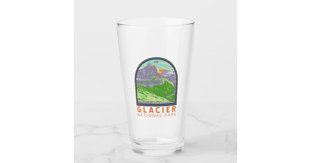 Glacier National Park In Spring Montana Vintage Glass | Zazzle