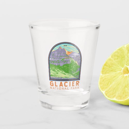 Glacier National Park In Spring Montana Vintage Shot Glass