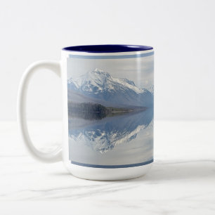 Glacier National Park Lake McDonald Winter Two-Tone Coffee Mug