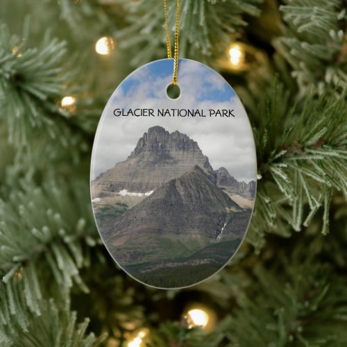 Glacier National Park Landscape Holiday Ceramic Ornament