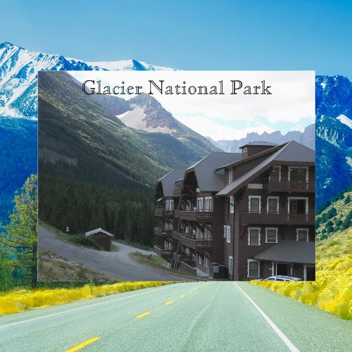 Glacier National Park Many Glacier Hotel Travel Postcard