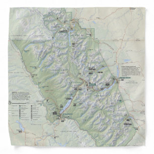 Glacier National Park map bandana