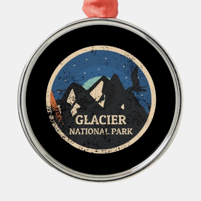 Glacier National Park Metal Ornament (Front)