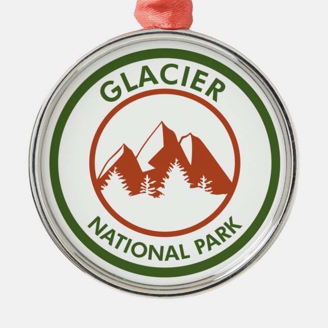 Glacier National Park Metal Ornament (Front)