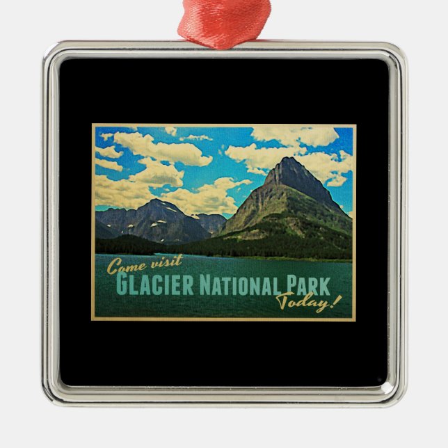 Glacier National Park Metal Ornament (Front)