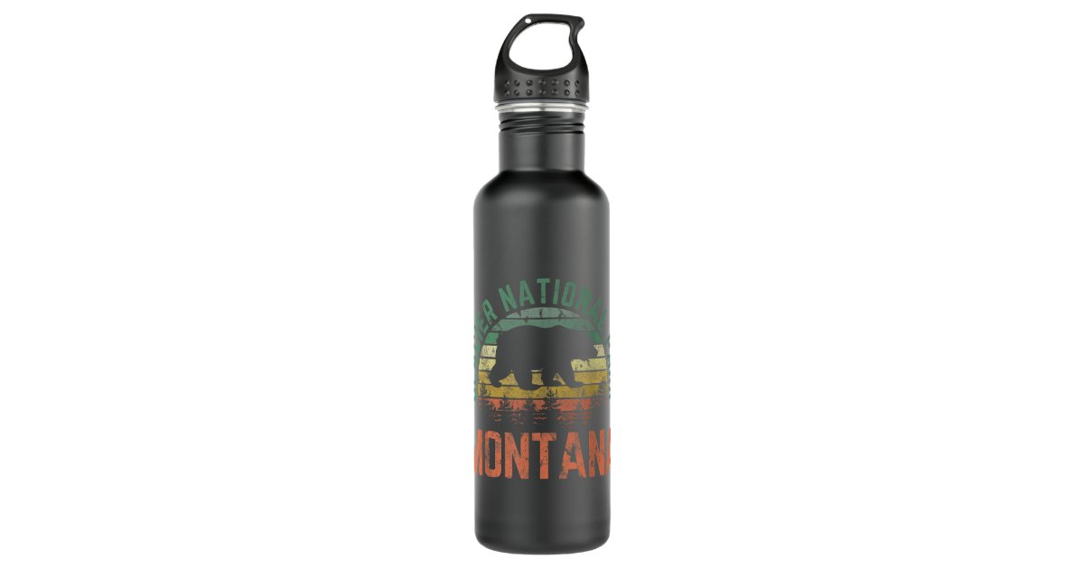 Stainless Steel Glacier Goat Water Bottle - Glacier National Park