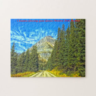 Glacier National Park Montana. Christmas Greetings Jigsaw Puzzle