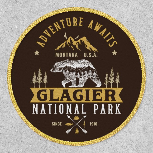 Glacier national park Montana forest landscape Patch (Front)