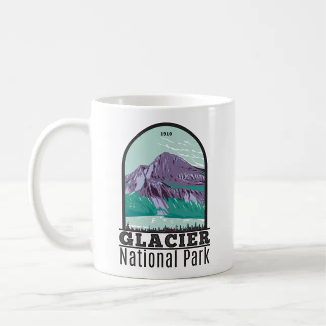 Glacier National Park Montana Hidden Lake Vintage Coffee Mug | Zazzle