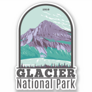 Glacier National Park Montana Hiddlen Lake Sticker