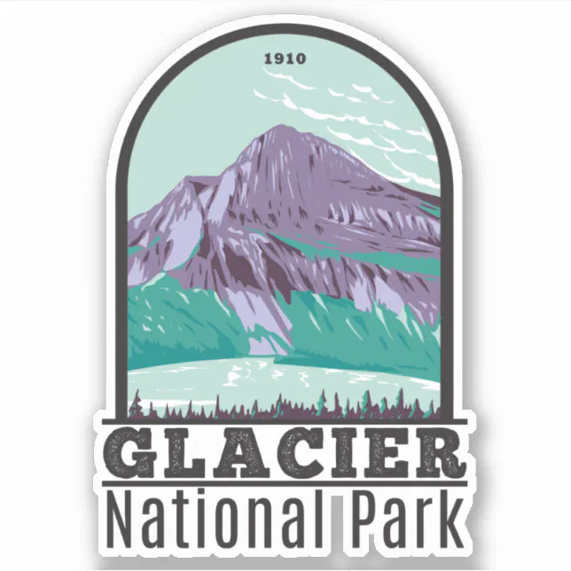 Glacier National Park Montana Hiddlen Lake Sticker | Zazzle