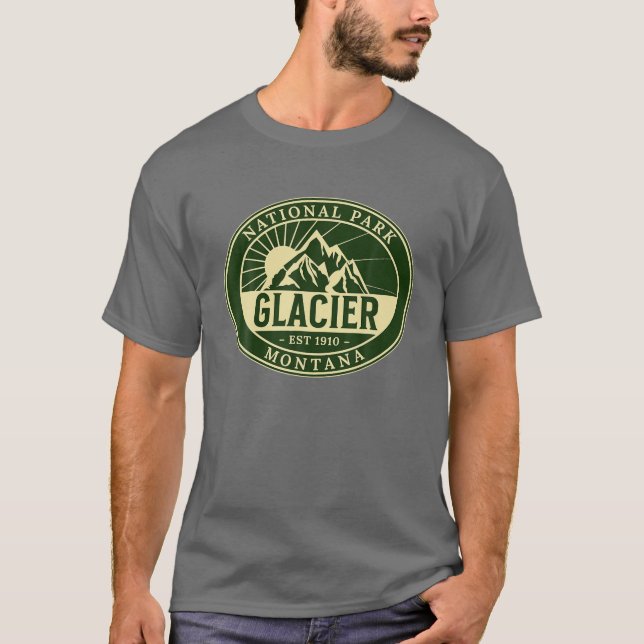 Glacier National Park Montana Hike Outdoors T-Shirt (Front)