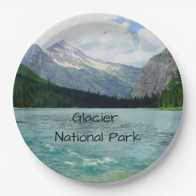 Glacier National Park Montana Paper Plates (Front)