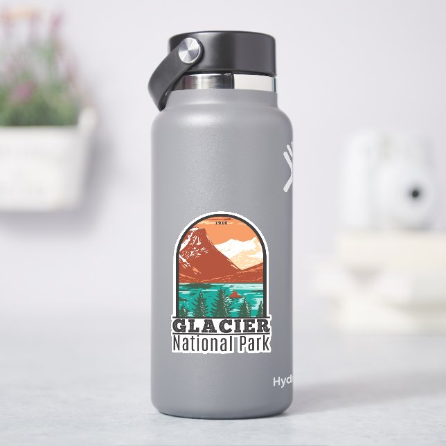 Glacier National Park Montana Sticker (HydroFlask)