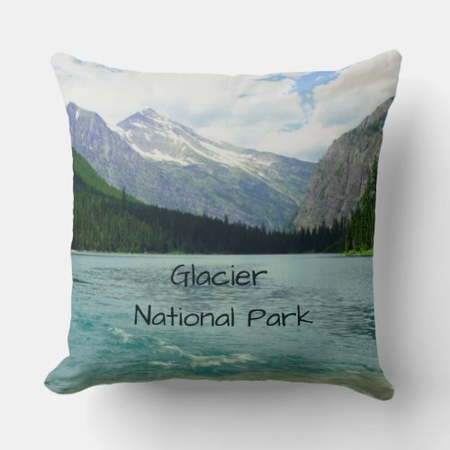 Glacier National Park Montana Throw Pillow