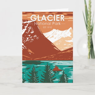 Glacier National Park Montana Vintage Card