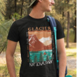 Glacier National Park Montana Vintage Distressed  T-Shirt<br><div class="desc">Glacier Park vector artwork design. The park is a wilderness area in Montana's Rocky Mountains,  with glacier-carved peaks and valleys running to the Canadian border.</div>