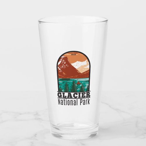 Glacier National Park Montana Vintage Glass