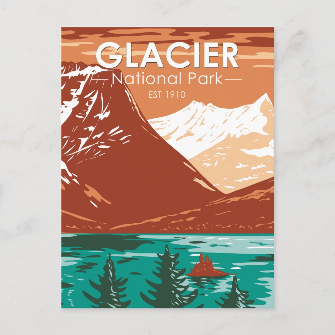 Glacier National Park Montana Vintage Postcard | Zazzle