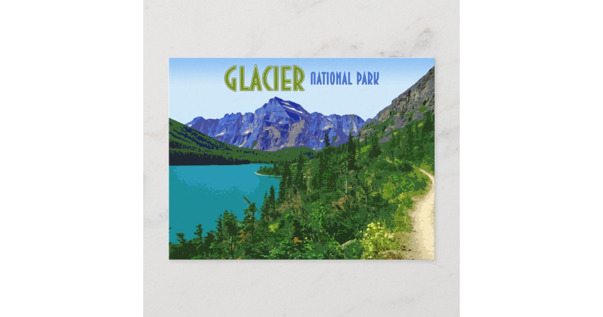 Glacier National Park Montana Vintage Postcard | Zazzle