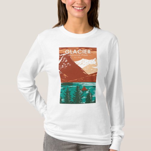 Glacier National Park Montana Vintage T_Shirt