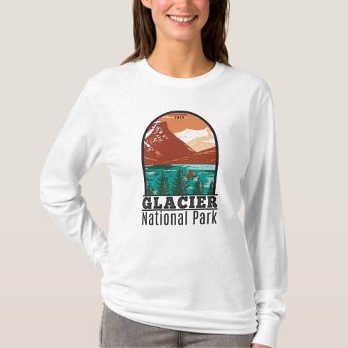 Glacier National Park Montana Vintage T_Shirt