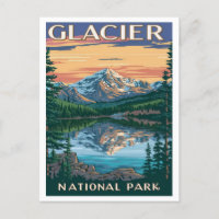 Glacier National Park Montana Watercolor Painting