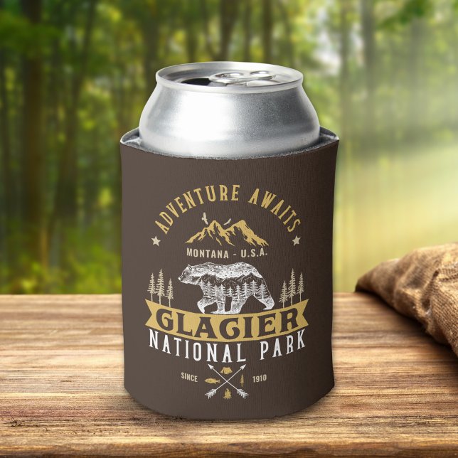 Glacier National Park Montana Woodland View Can Cooler (Creator Uploaded)