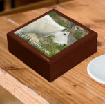 Glacier National Park Mountain Goat Photo Gift Box<br><div class="desc">Store trinkets,  jewelry and other small keepsakes in this wooden gift box with ceramic tile featuring a photo image of a horned Mountain Goat in Glacier National Park,  Montana. Select your gift box size and color. Makes a great travel souvenir!</div>