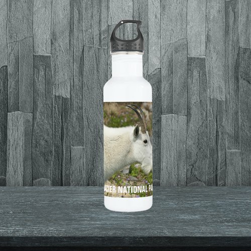 Glacier National Park Mountain Goat Photo Stainless Steel Water Bottle